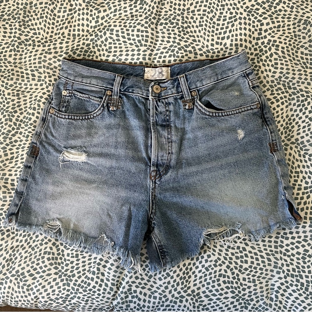 Free People Blue Jean Shorts
